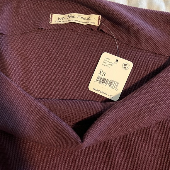 NWT free people dusty purple off the shoulder - Picture 3 of 3
